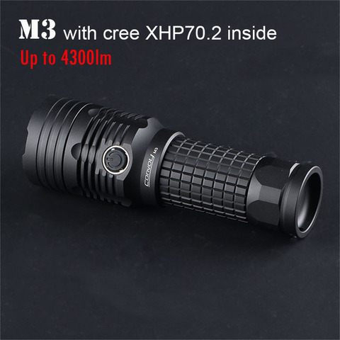 Самый мощный светодиодный фонарь Convoy M3 с Cree xhp70.2 светодиодный фонарь внутри 4300lm 26650 фонарь для охоты, рабочего лагеря фонарь ► Фото 1/6