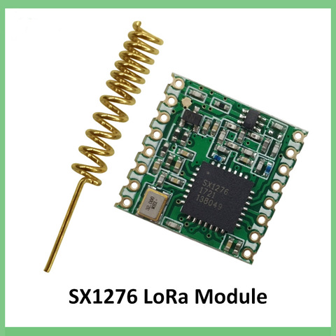 Модуль радиочастотный LoRa SX1276, 868 МГц, сверхнизкая мощность, чип, приемник и передатчик для связи на большие расстояния, SPI IOT + антенна ► Фото 1/6
