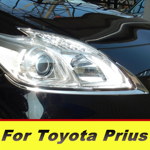 Для Toyota Prius наклейки для украшения фар защитная полоса для фар хромированная защита украшения аксессуары ► Фото 1/6