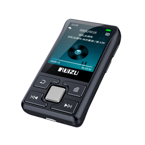 Спортивный Bluetooth MP3-плеер RUIZU X55, 8 ГБ, мини-прищепка с поддержкой экрана, FM, запись, электронная книга, часы, шагомер, музыкальный плеер ► Фото 1/6