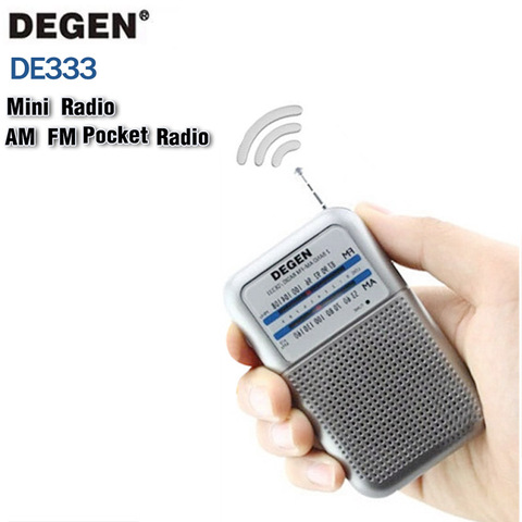 Радиоприемник Degen DE333 AM/FM, портативный двухдиапазонный FM-радиоприемник с мини-ручкой, Высокочувствительный радиоприемник ► Фото 1/6