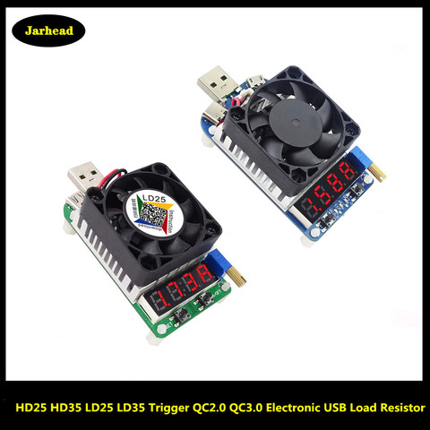 Электронный USB резистор нагрузки HD25, триггер QC2.0 QC3.0, тест на разгрузку аккумулятора, регулируемое напряжение тока 35 Вт LD25 LD35 25 Вт ► Фото 1/6