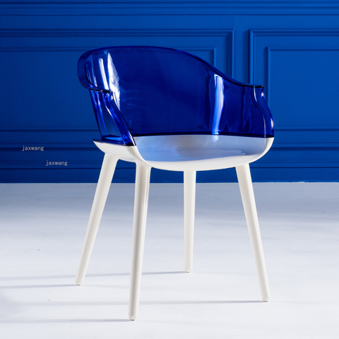 Скандинавский креативный прозрачный стул, современный простой пластиковый обеденный стул, дизайнерский акриловый стул, спинка, обеденный стул, мебель ► Фото 1/6