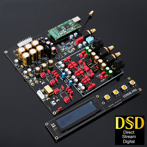 Двойной коаксиальный декодер ES9038Pro DAC без потерь оптический коаксиальный декодер 384 кГц DSD 512 поддержка Добавить Bluetooth 5,0 USB с OLED-дисплеем ► Фото 1/6