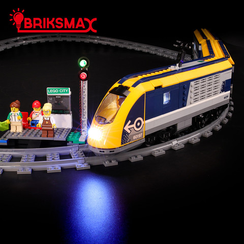 Светодиодный светильник BriksMax для городской серии, строительные блоки для пассажирского поезда, совместимые с 60197 (модель не входит в компле... ► Фото 1/6
