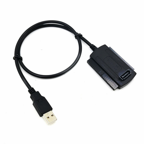 Кабель-переходник для жесткого диска, с USB 2,0 на 2,5 дюйма 3,5 дюйма SATA PATA IDE Drive ► Фото 1/3