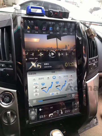 Автомобильный Тесла вертикальный экран GPS Радио Видео плеер для TOYOTA LAND CRUISER 200 LC200 2007-2015 Автомобильный GPS радио плеер головное устройство ► Фото 1/6