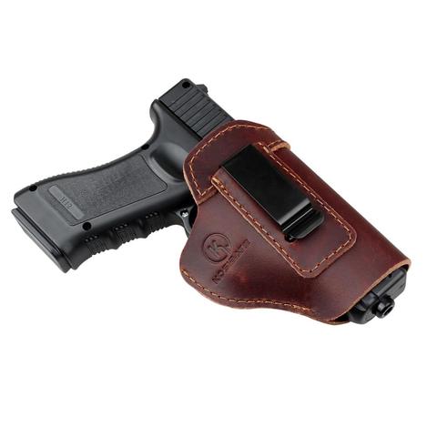 Кобура Kosibate для кожаного пистолета Taurus G2C Sig Sauer P226 SP2022 Glock 17 19 21 23 26 Beretta 92, скрытая охотничья кобура IWB ► Фото 1/6