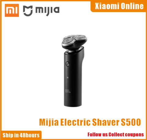 Электробритва Xiaomi Mijia S500 IPX7, водонепроницаемая Мужская бритва, триммер для бороды, 3 головки, сухое и влажное двойное лезвие, удобная чистка со светодиодным дисплеем ► Фото 1/6