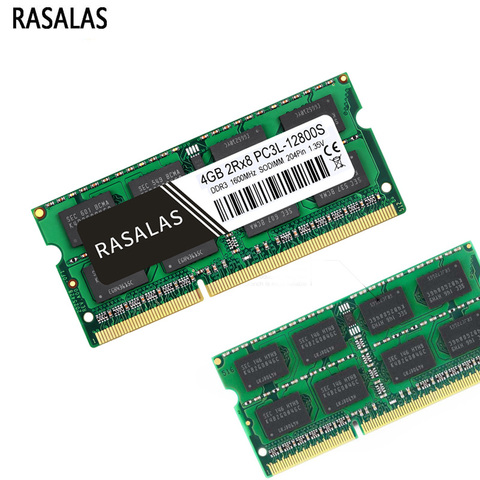 Оперативная память Rasalas DDR3 4G 8G DDR3L 2Rx8 PC3L-12800S 1600Mhz SO-DIMM 1,35 V Notebook 204Pin ноутбук ► Фото 1/6