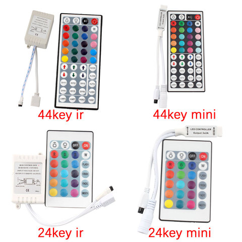 Пульт дистанционного управления Rgb 12 В постоянного тока, 24Key, 44Key, мини-ИК-бокс, светодиодный контроллер Rgb, 24key, 44key, светодиодный контроллер RGB,... ► Фото 1/6