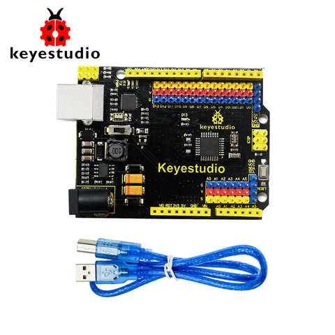 Бесплатная доставка! Keyestudio UNOR3 официальная обновленная версия с интерфейсом контактного разъема для Arduino DIY ► Фото 1/6