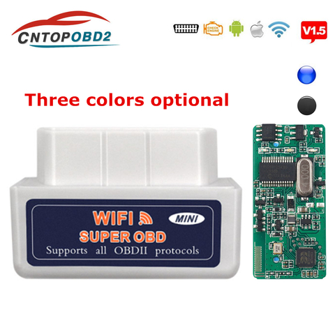 OBD2 сканер Wifi ELM327 V1.5 PIC18F25K80 чип ELM 327 Wifi OBD II Авто диагностический инструмент для Android/IOS считыватель кодов ► Фото 1/6