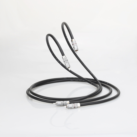 Высококачественный однотонный серебристый премиум аудио кабель для соединения стерео аналоговый RCA viборг VA803 ► Фото 1/6