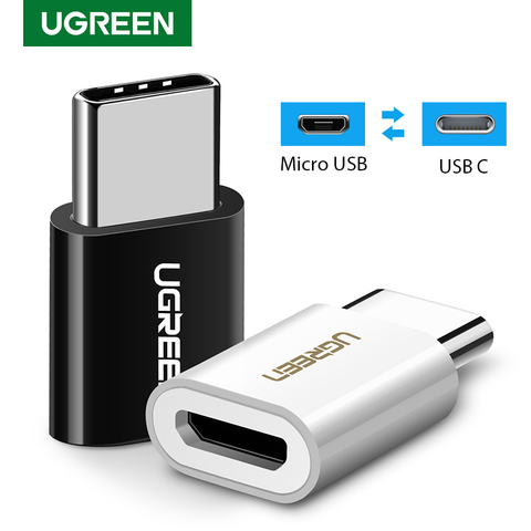 Адаптер Ugreen USB Type C OTG адаптер Micro USB к Type-C адаптер зарядный кабель конвертер для Xiaomi mi 9 Huawei P30 USB C OTG адаптер ► Фото 1/6