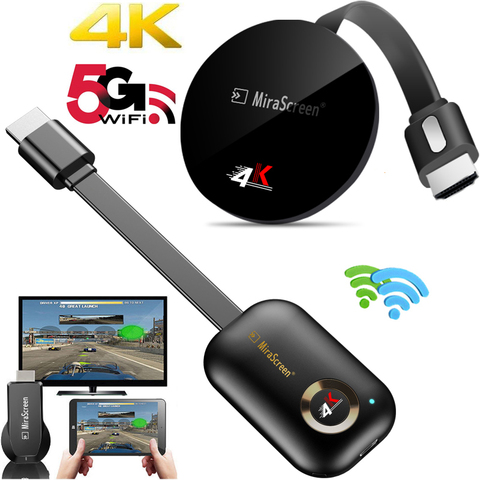 2,4G/ 5G 4K беспроводной WiFi зеркальный Кабель HDMI адаптер 1080P дисплей ключ для iPhone Samsung Xiaomi Huawei Android телефон к телевизору ► Фото 1/6