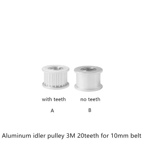 Натяжной шкив, диаметр 8 мм, с направляющей подшипника, регулирующим синхронный шкив HTD3M 20 T 20 зубьев для ремня 10 мм ► Фото 1/3