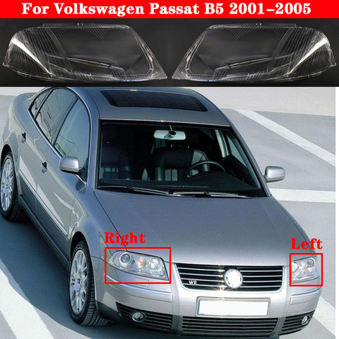 Для Volkswagen Passat B5 2001-2005 3B7941018F 3B7941017F автомобиля спереди головной светильник крышкой абажура головная лампа светильник корпус стекло объектива ► Фото 1/1