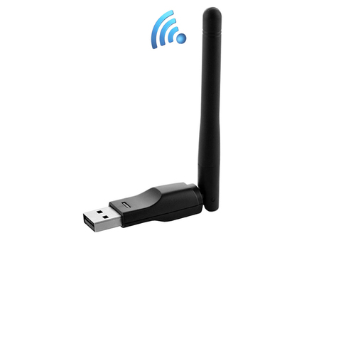 Беспроводная Wi-Fi сетевая карта 150 Мбит/с, 802,11 b/g/n, адаптер локальной сети с поворотной антенной RT5370, USB 2,0 ► Фото 1/6