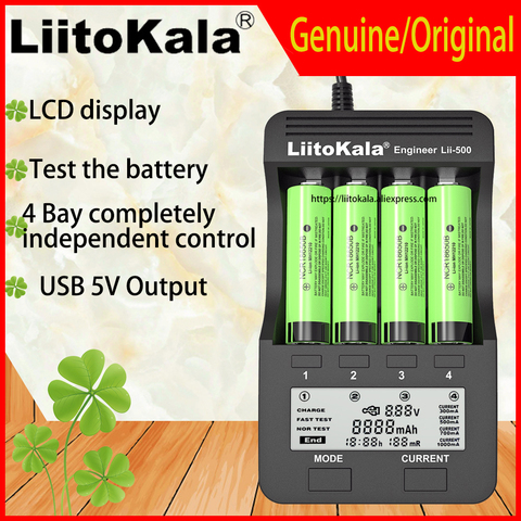 Оригинальное/оригинальное зарядное устройство liitokala lii500 для батарей, женское, стандартное зарядное устройство 18650 для 3,7 в, 21700, 26650, 20650, AA, AAA ► Фото 1/6