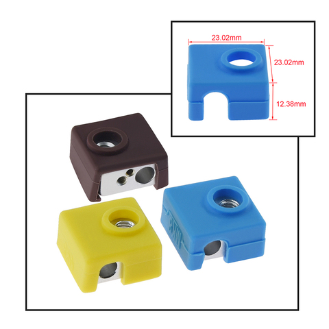Защитный силиконовый чехол для 3D-принтера MK8, чехол для нагревательного блока Creality CR10, CR-10S, S4, S5, Anet, A8, MK7/MK8/MK9 ► Фото 1/6