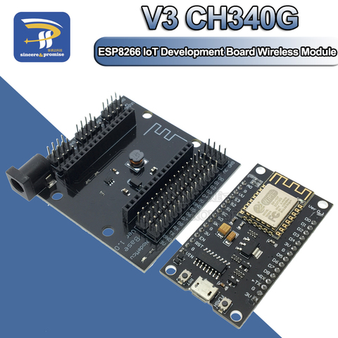 Модуль ESP8266 NodeMcu v3 Lua с Wi-Fi, беспроводная плата CH340 для разработки «Интернет для вещей», ESP8266 с антенной PCB и портом USB для Arduino ► Фото 1/6