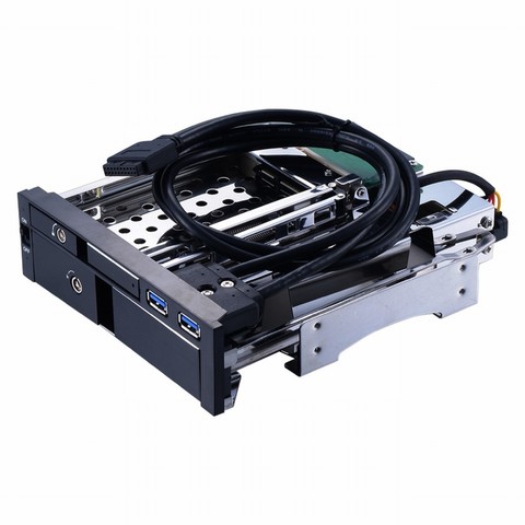 Uneatop ST7224U Алюминий 2,5 + 3,5 дюймов Dual Bay лоток уменьшенного использования пластин жесткого диска SATA HDD корпус для 5.25in Оптический привод Корпус ► Фото 1/1