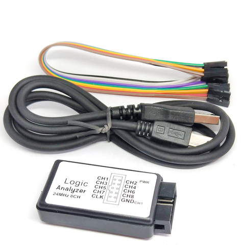 USB логический анализатор 24 МГц, 8 каналов, 24 м/секунды, логический анализатор, отладчик для логического анализатора ARM FPGA, логический анализатор 24 м, 8 каналов ► Фото 1/6