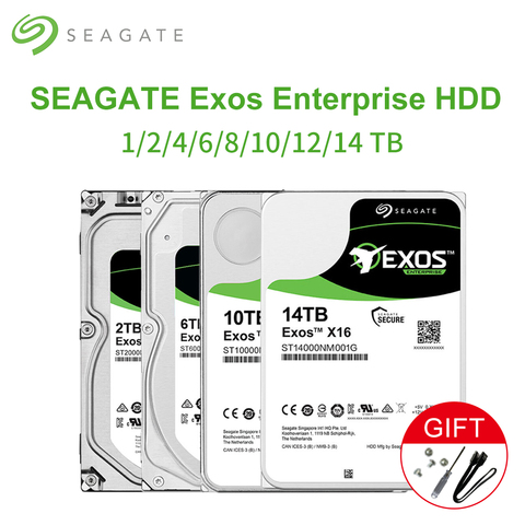 Внутренний жесткий диск Seagate 3,5 дюйма Exos 7E2 Enterprise, 1 ТБ, 4 ТБ, 6 ТБ, 8 ТБ, 10 ТБ, SATA HDD, 7200 об/мин, 6 дюймов, для ► Фото 1/6
