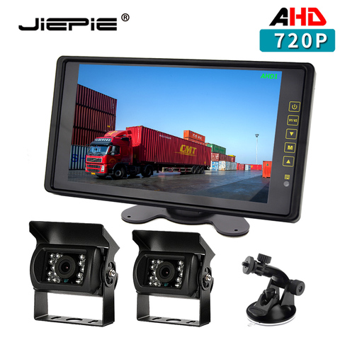 Комплект AHD камеры заднего вида 9 дюймов 720P монитор заднего вида IPS экран с водозащитой IP68 AHD резервная камера заднего вида для грузовика авто... ► Фото 1/6