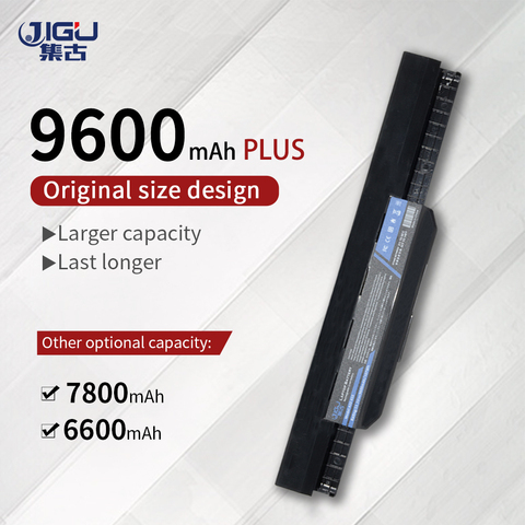 JIGU Black A31-K53 A32-K53 A41-K53 A42-K53 Аккумулятор для ноутбука Asus X84 X54 X53 X44 X43 P53 P43 K53 K43 A83 A54 A53 A43 Series ► Фото 1/6