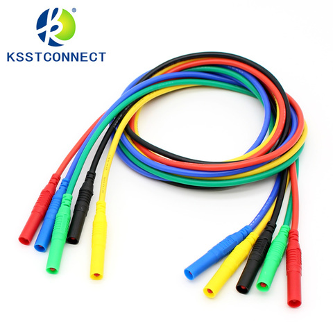 TL320 высокое качество 13AWG гибкие силиконовые испытательные выводы 4 мм прямой штекер на обоих концах ► Фото 1/4