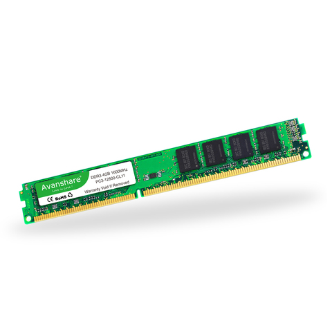 ОЗУ Avanshare DDR3 4 Гб 2 Гб 1333 МГц 1600 МГц память для настольного компьютера 240pin 1,5 в DIMM Intel AMD ► Фото 1/1