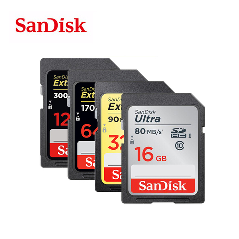 Двойной Флеш-накопитель SanDisk SD карты 128 ГБ 256 Гб карта памяти, 32 ГБ, 64 ГБ, micro sd 80 МБ/с. U1 170 МБ/с. U3 V30 Бесплатная доставка для цифровой зеркальной камеры Canon Nikon SLR Камера 4K ► Фото 1/5