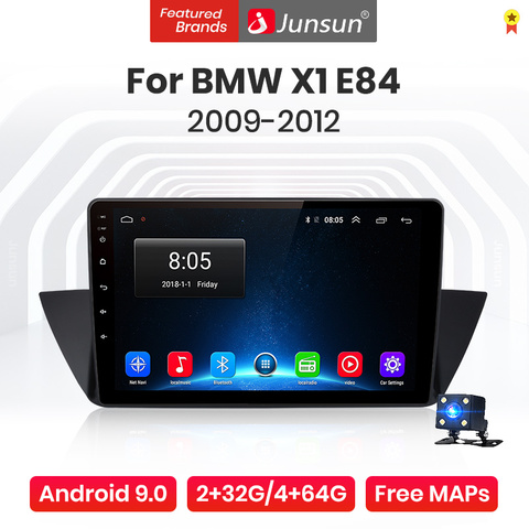 Junsun V1 Pro 4G + 64G Android 10,0 4G Автомобильный Радио мультимедийный плеер для BMW X1 E84 2009 - 2012 GPS навигация no 2din Авторадио ► Фото 1/5