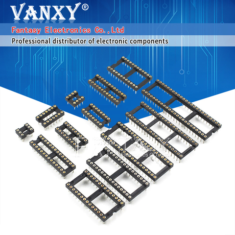 10 шт. круглое отверстие IC разъем DIP на возраст 6, 8, 14, 16, 18, 20, 24, 28 40 контактный розетки DIP6 DIP8 DIP14 DIP16 DIP18 DIP20 DIP28 DIP40 шпильки ► Фото 1/6