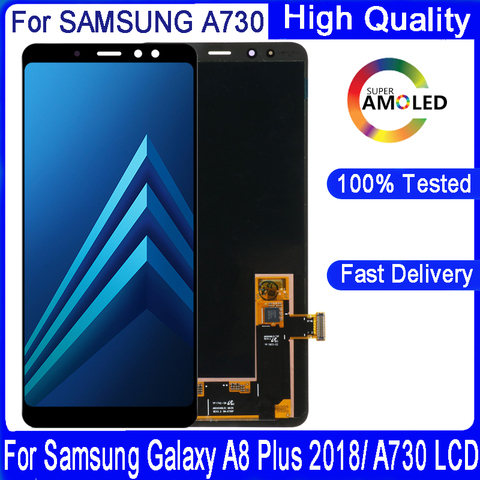 6,0 ''оригинальный AMOLED LCD для Samsung Galaxy A8 плюс 2022 дисплей A730 A730F SM-A730F с сенсорным экраном в сборе Запасная часть ► Фото 1/6