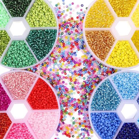 3900 шт 2 мм чешское стекло семян ремень с бисером коробка набор Шарм seedbeads рондели разделительные бусины для самостоятельного изготовления ювелирных изделий браслет ожерелье ► Фото 1/6