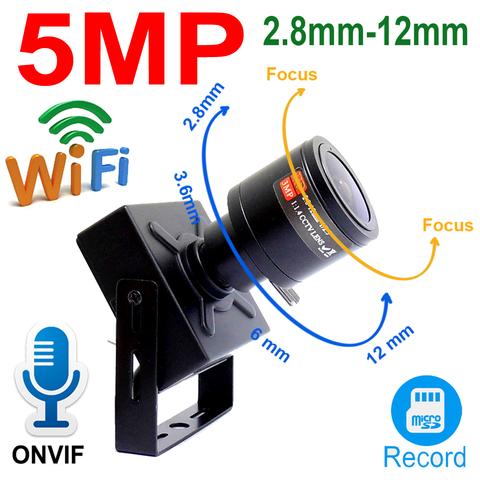 JIENUO мини-камера видеонаблюдения, 5 МП, Wi-Fi, Ip, 128 ГБ, аудио, HD, IPC, 2,8-12 мм, зум, беспроводная IPCam, Onvif, HD, Wi-Fi ► Фото 1/6