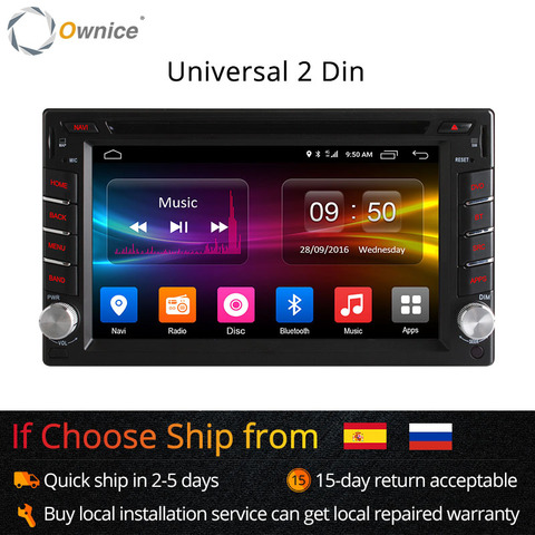 Универсальный автомобильный DVD-плеер Ownice C500, 2 din, Android 6,0, Восьмиядерный, GPS, Wi-Fi, BT, радио, BT, 2 Гб ОЗУ, 32 Гб ПЗУ, 4G, SIM, LTE ► Фото 1/5