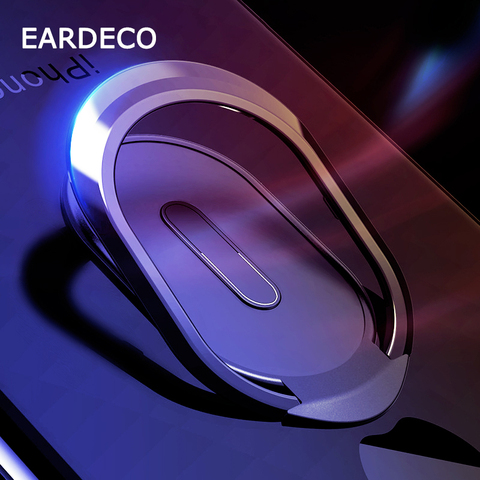 Металлический держатель-кольцо EARDECO для смартфона, ультратонкий магнитный автомобильный держатель для мобильного телефона ► Фото 1/6