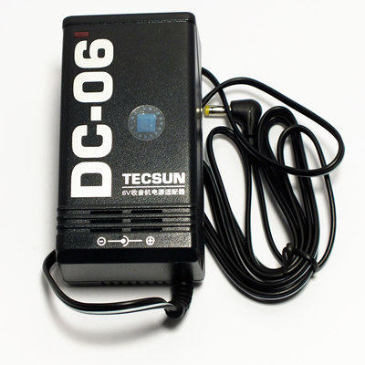 DC-06 AC 220V/50Hz DC 6V 300mA Адаптер зарядного устройства US Plug для TECSUN R9700DX ► Фото 1/1