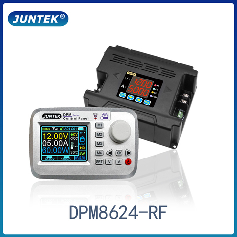 Вольтметр с дистанционным управлением JUNTEK DPM8624-RF 60 в 24 а, постоянный-постоянный ток, регулятор напряжения, преобразователь постоянного тока, понижающий модуль ► Фото 1/6