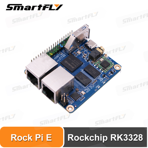 Компьютер Rock Pi E Rockchip RK3328, 512 МБ/1 Гб, DDR3 SBC/одна плата, поддержка Debian/Ubuntu/OpenWRT, такой же, как и Nanopi R2S, используется для IOT ► Фото 1/1