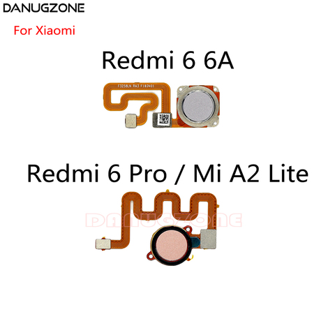 Гибкий кабель для Xiaomi Redmi 6 6A / 6 PRO / Mi A2 Lite, сканер отпечатков пальцев и сенсорных кнопок ► Фото 1/2