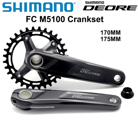 SHIMANO DEORE FC M5100 диаметра окружности болтов (M5100 1x11-Speed 2x11-Speed 30T 32T 170 мм 175 мм ► Фото 1/6