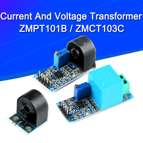 Активный однофазный трансформатор напряжения, модуль, переменный ток, выходной ток, датчик напряжения для Arduino Mega ZMPT101B 2mA ZMCT103C 5A ► Фото 1/6