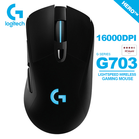 Игровая мышь Logitech G703 Lightspeed HERO Sensor с 16000DPI POWERPLAY, совместимая с ОС Windows Mac OS Chrome ► Фото 1/6