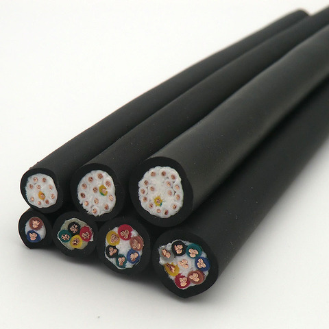 Сверхгибкий черный кабель для цепей Towline, кабель TRVV 2,3,4,6,8,10,12,16 ядер, 0,15, 0,2, 0,3, 0,5, 0,75, 1, 1,5, 2,5 мм ► Фото 1/5