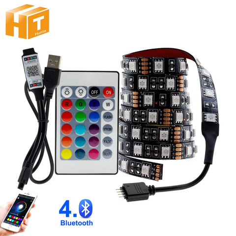 Светодиодная лента USB 5050 RGB Изменяемая светодиодная подсветка для ТВ 50 см 1 м 2 м 3 м 4 м 5 м DIY Гибкая Светодиодная лампа. ► Фото 1/6